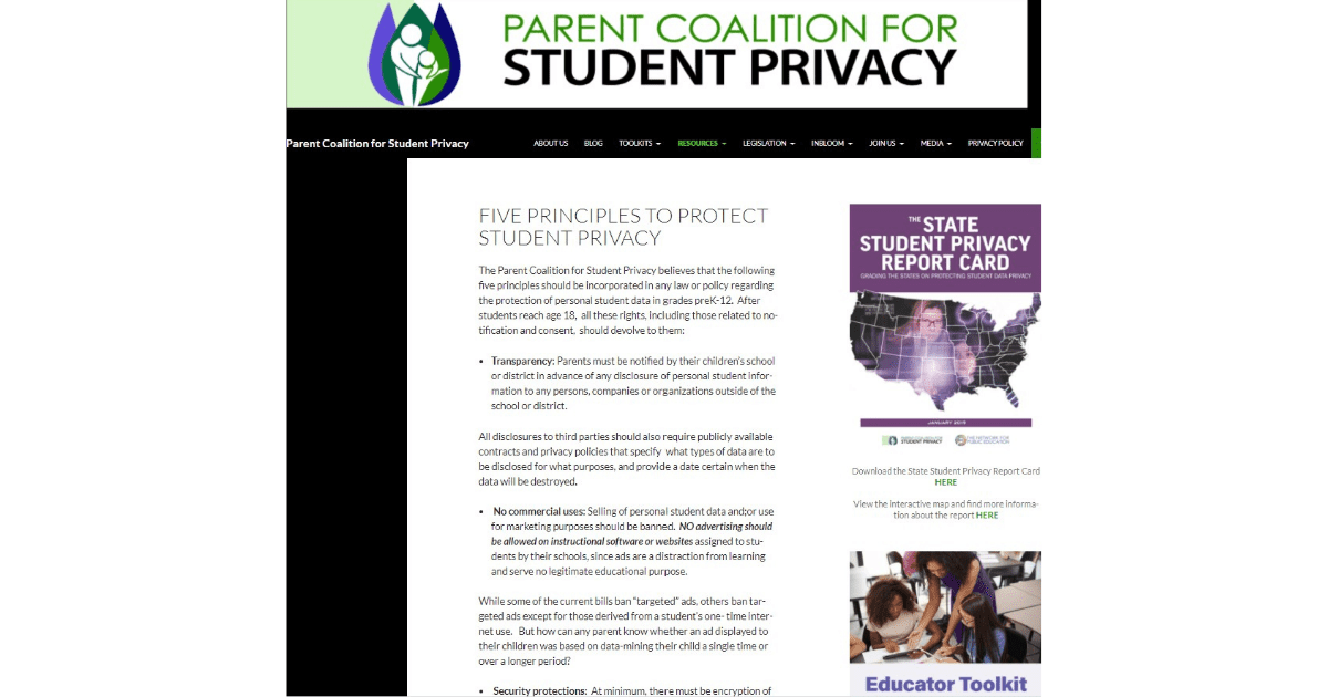 Five Principles to Protect Student Privacy Student Privacy Compass