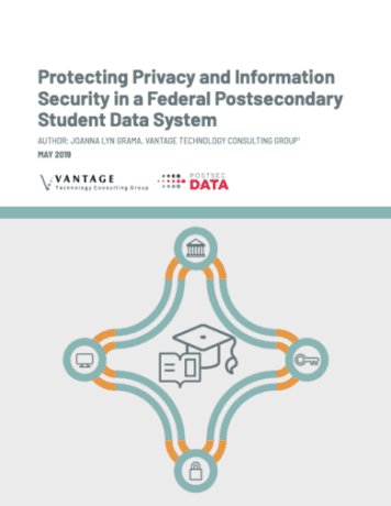 Protecting Privacy and Information Security in a Federal Postsecondary Student Data System PDF cover