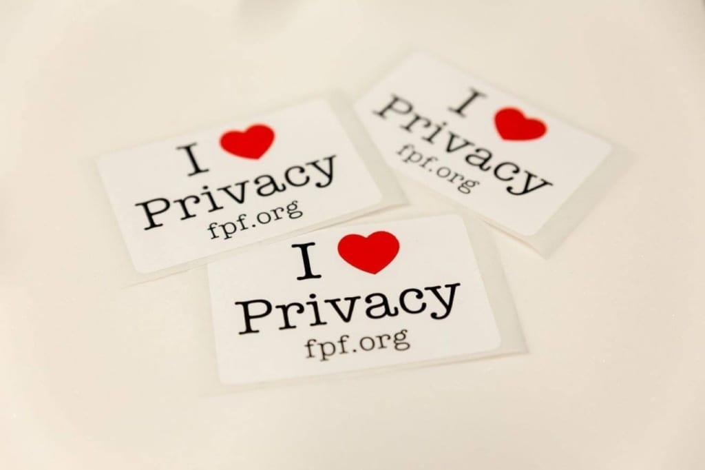 I heart privacy stickers
