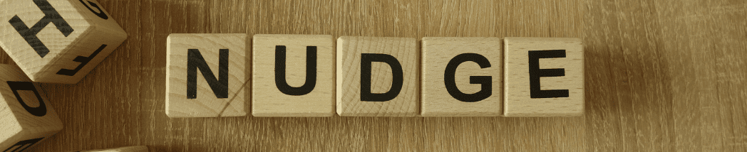 Image of Wooden Blocks Spelling Nudge